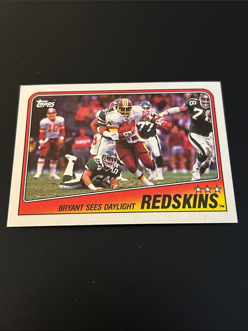 Topps Washington Redskins Card - Red, Yellow